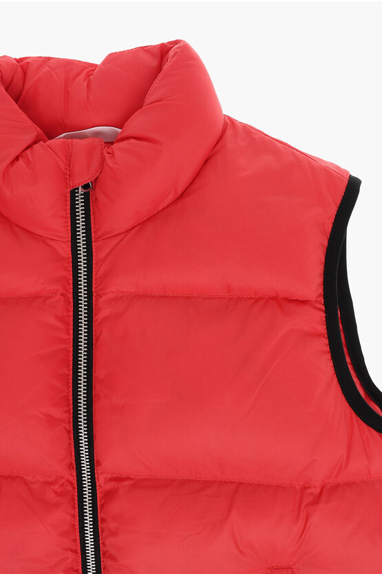 Giubbotto Imbottito senza Manica con Logo Stampato