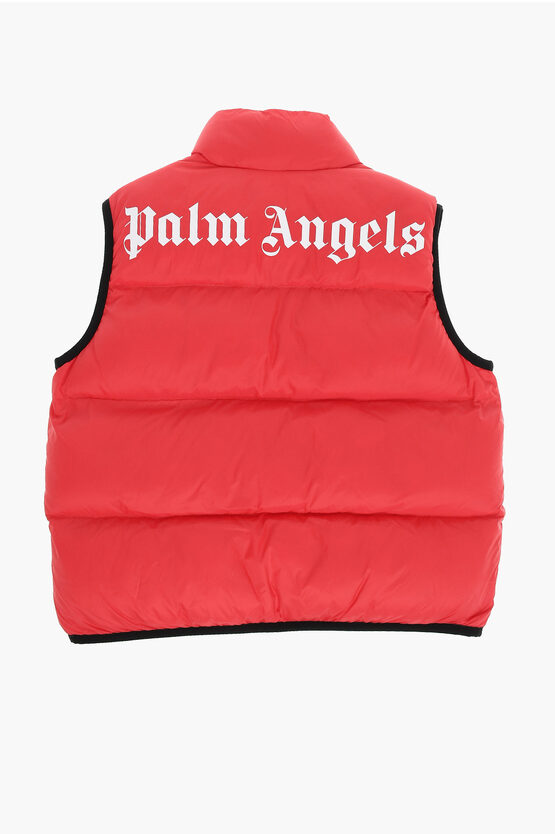 Giubbotto Imbottito senza Manica con Logo Stampato