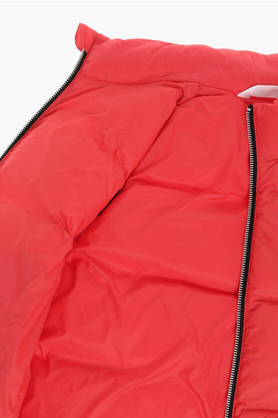 Giubbotto Imbottito senza Manica con Logo Stampato