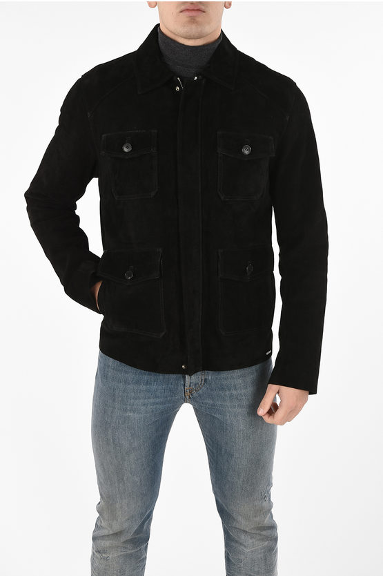 Giubbotto Donna In Finta Pelle Scamosciata Con Collo In Pelliccia - Cappotto Invernale Elegante - Foto 4