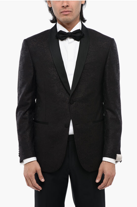 Corneliani Glitter Virgin Wool Academy Cerimo 2-button Blazer With Shaw