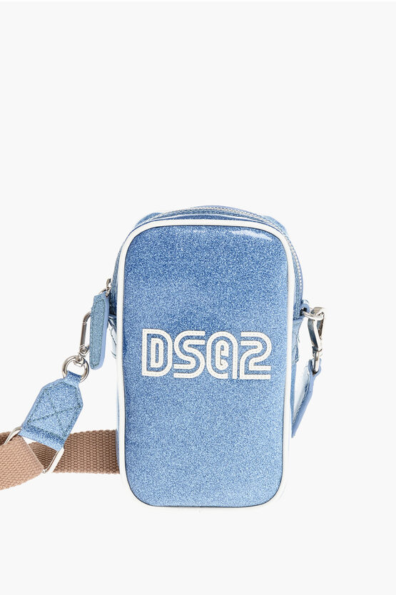 Dsquared2 Glittered Crossbody Bag With Zipped Closure