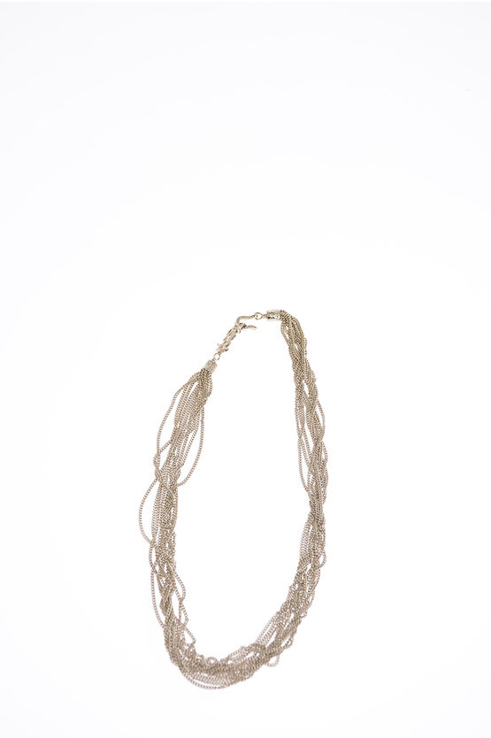 Shop Saint Laurent Golden Choker Necklace