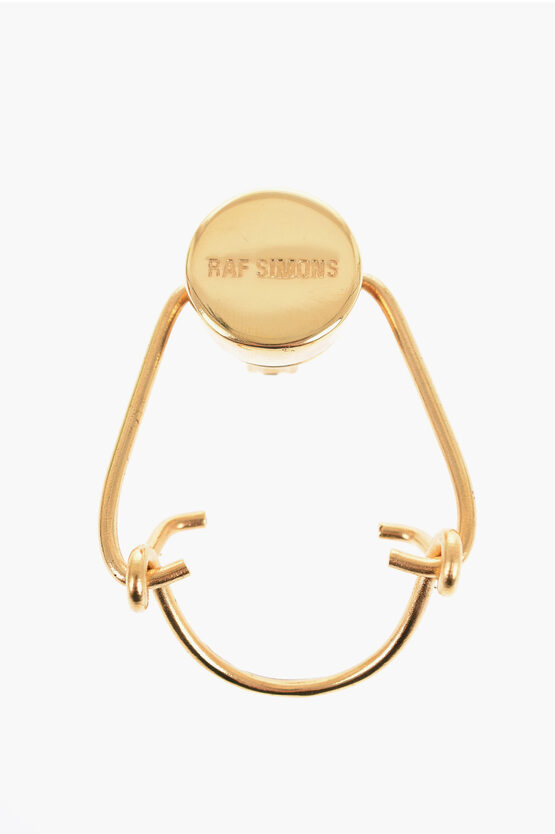 Raf Simons Golden Effect Brass Bottle Clip Single Earring