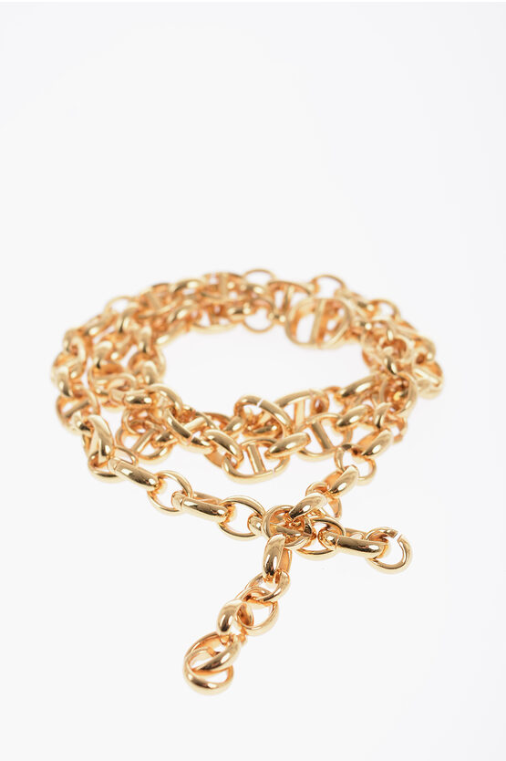 Shop Dior Golden-effect Chain Belt 10mm