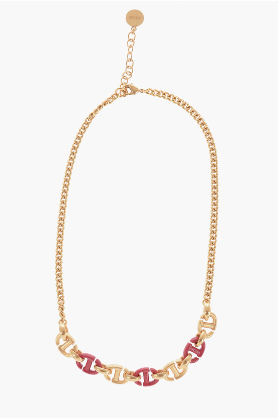 Shop Dior Golden-effect Chain Necklace With Cd Monogram