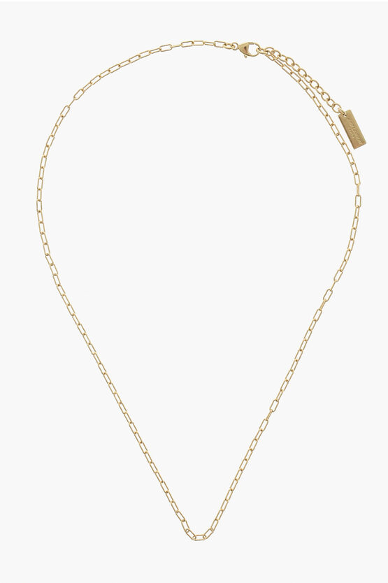 Shop Saint Laurent Golden-effect Chain Necklace