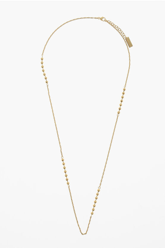 SAINT LAURENT GOLDEN-EFFECT CHAIN NECKLACE 