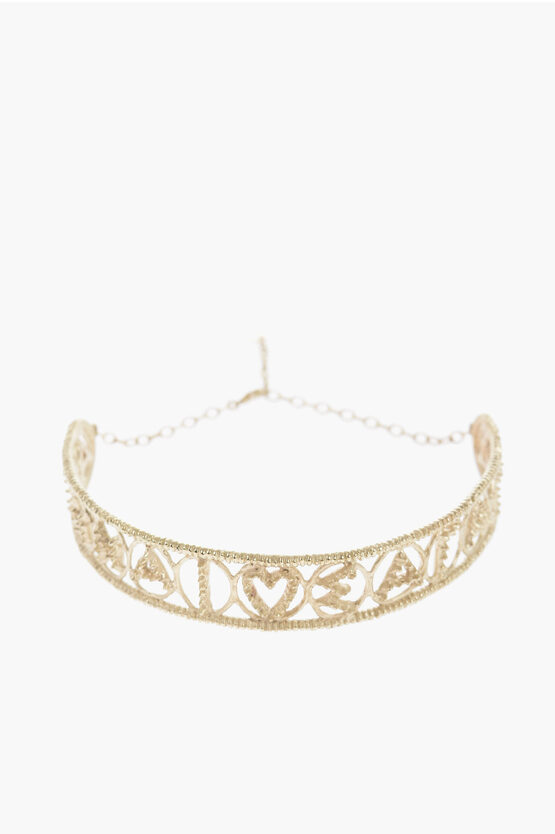 Shop Dior Golden-effect Choker Necklace
