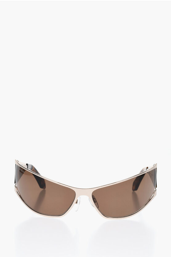 Off-white Golden-effect Frame Kenema Biker Sunglasses