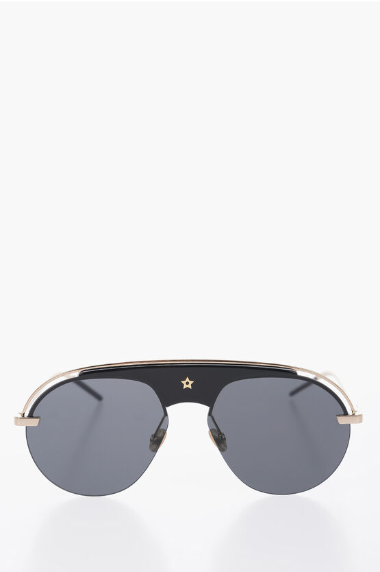 Dior Golden Effect Frame Revolution Aviator Sunglasses In Black