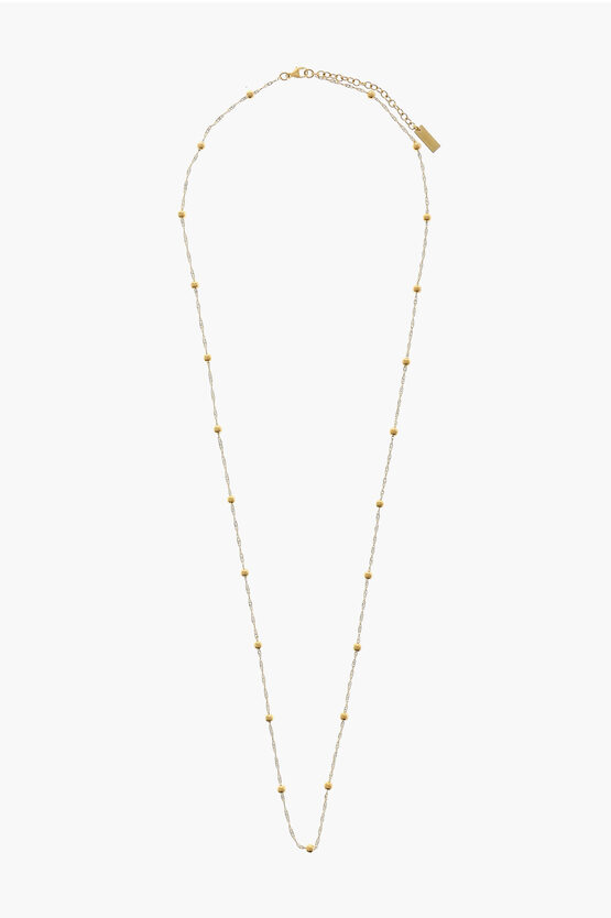 Shop Saint Laurent Golden-effect Long Necklace