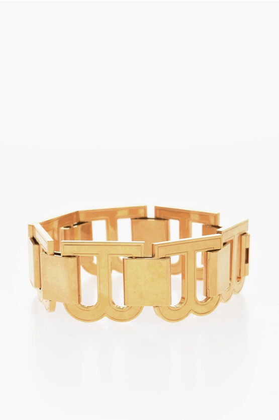 Balenciaga Golden-effect Maxi Necklace With Bb Monogram