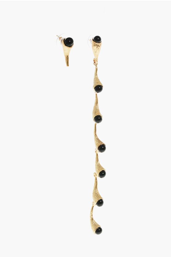 Rejina Pyo Golden-effect Metal Asimmetrical Cut Earrings