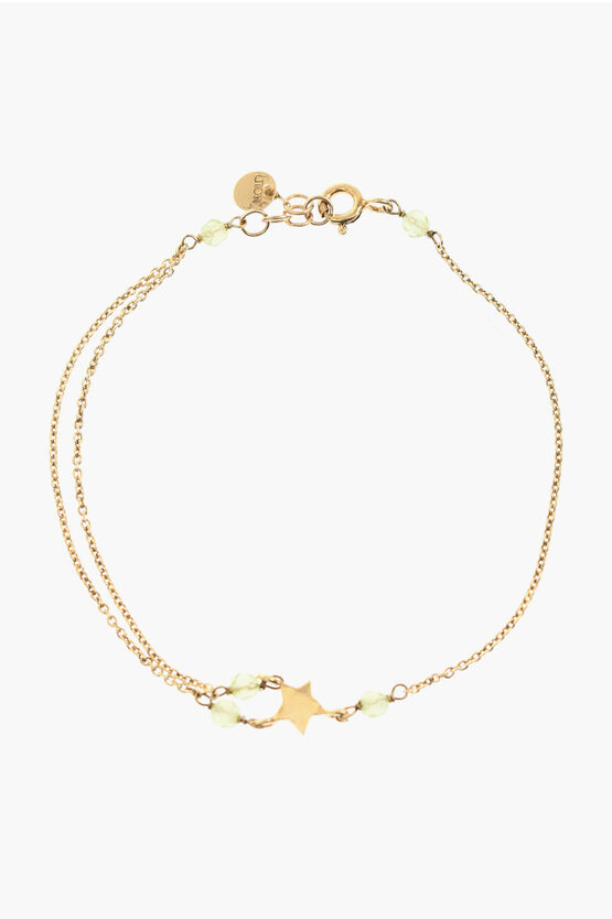 Niani Golden Effect Metal Bracelet With Star Charm And Beads