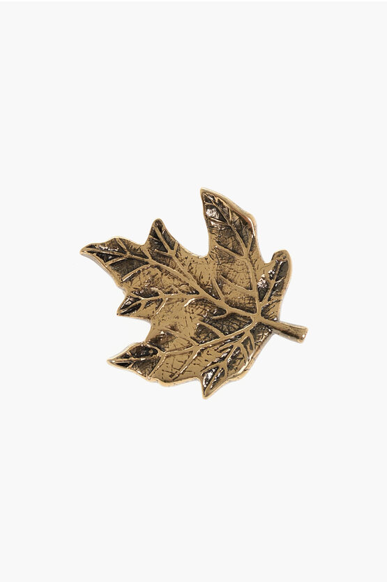 Dsquared2 Golden Effect Metal D2 Leaf Pin