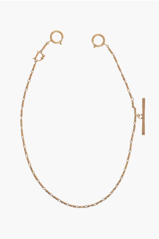 Dsquared2 Golden Effect Metal D2 Statement Pant's Chain