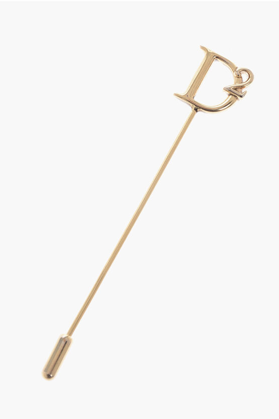 Dsquared2 Golden Effect Metal D2 Statemnt Tie Pin