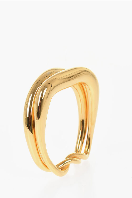 JACQUEMUS GOLDEN EFFECT METAL NODI BRACELET