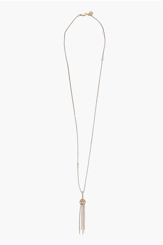 Shop Alexander Mcqueen Golden-effect Necklace With Pendant