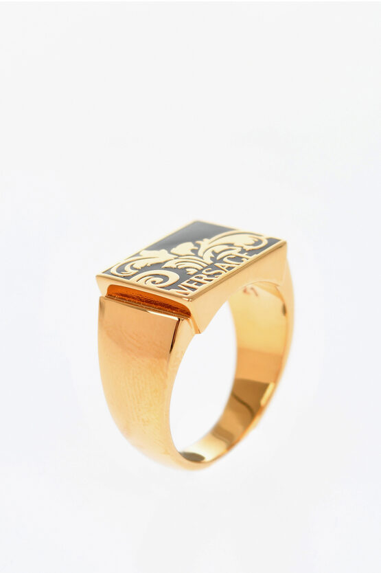Versace Golden-effect Signet Ring
