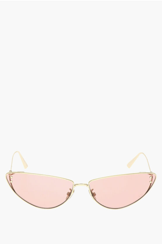 Shop Dior Golden Metal Frame Miss  B1u Cat-eye Sunglasses