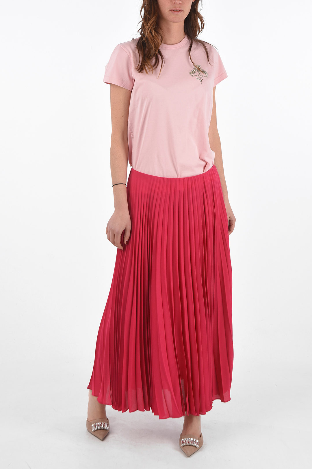 【関税&送料込】Valentino Gonna Midi In Lana Seta Valentino Gonna Midi in Seta Plissè donna - Glamood Outlet