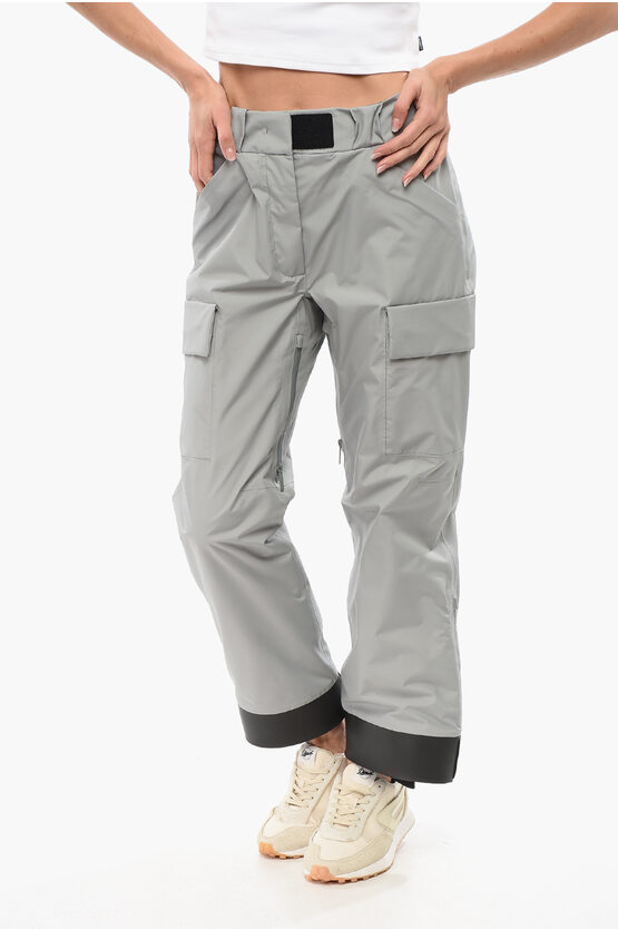 Prada Goretex Tech Pants With Logoed Hems In Gray