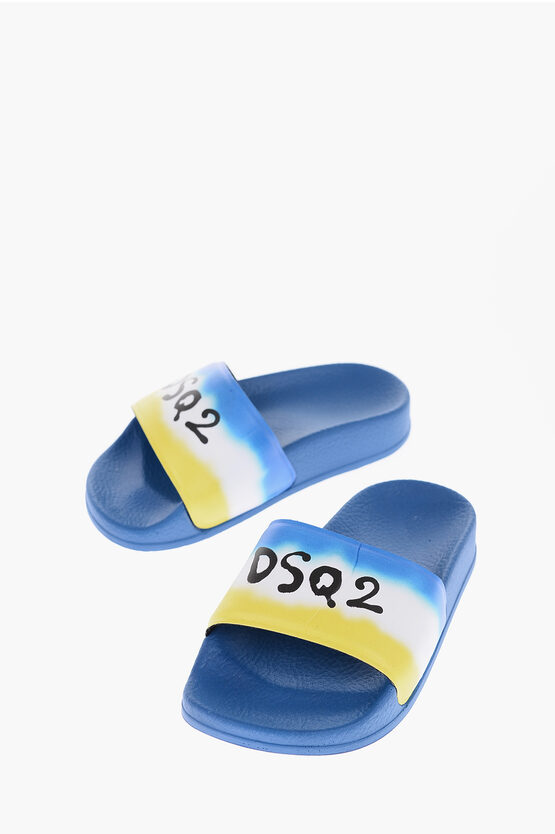 Dsquared2 Gradient Effect Sliders In Blue