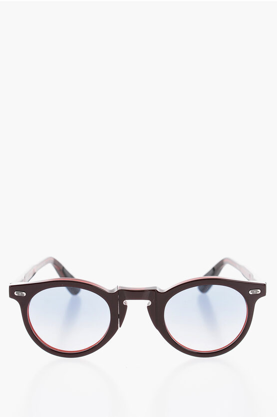 Movitra Gradient-lenses Round Frame Volta Sunglasses In Burgundy