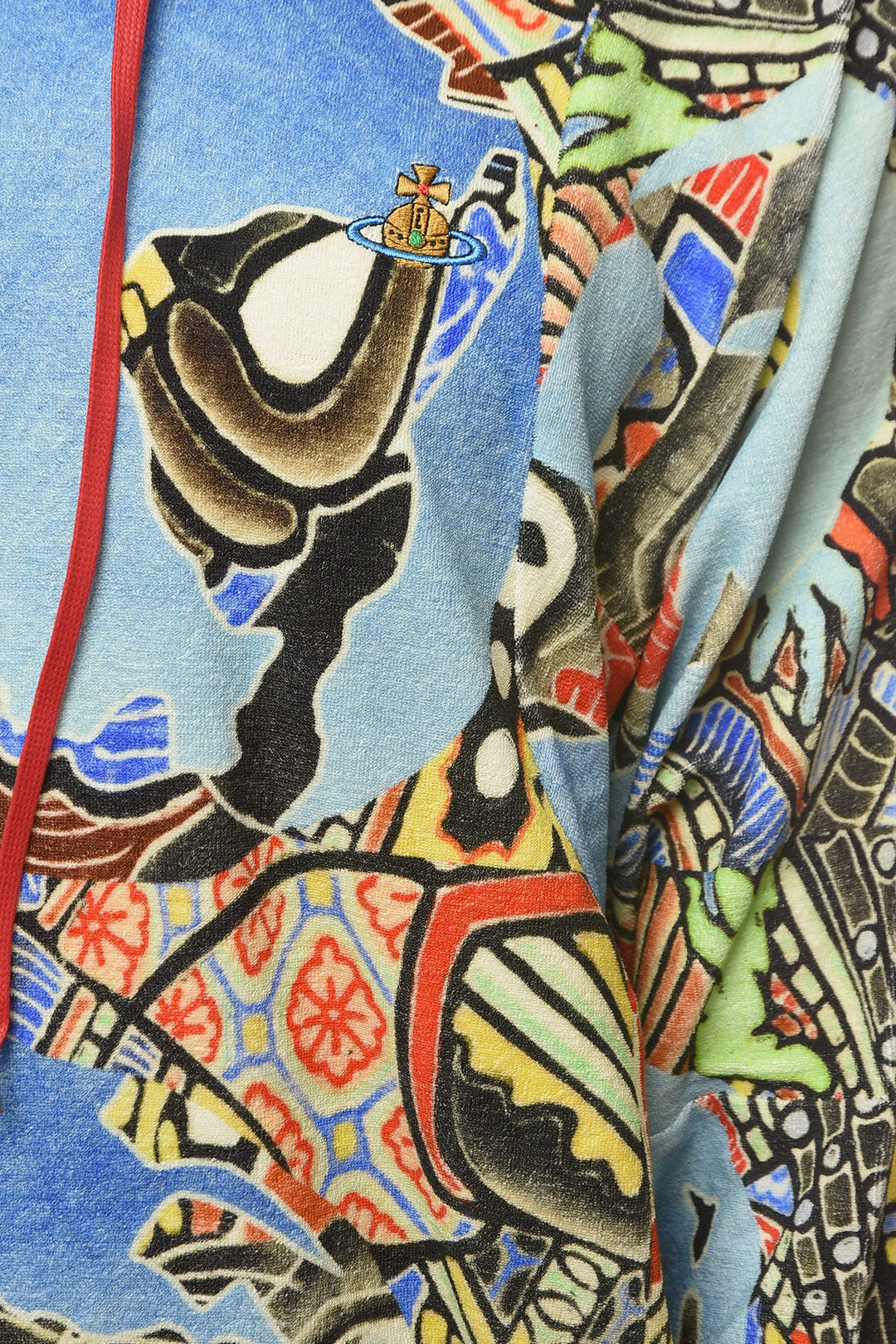 Vivienne Westwood Graffiti Motif Terry POURPOINT Hoodie men