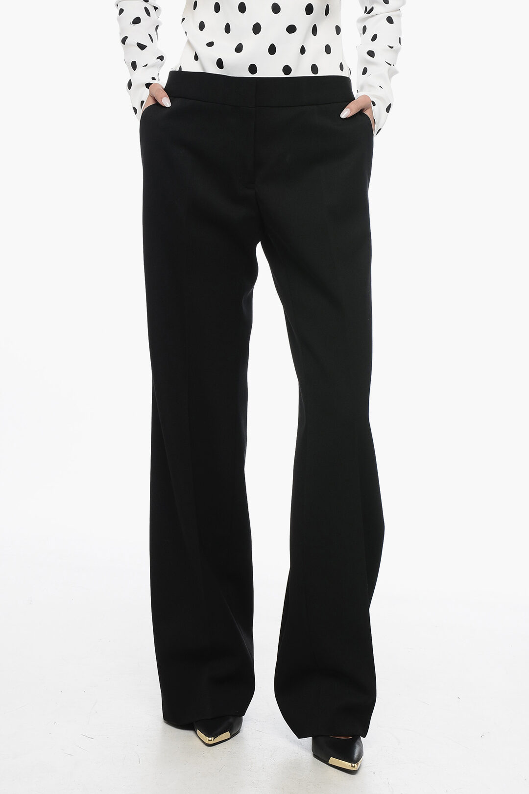Jil Sander Grain de Poudre Wool Pants with Relaxed Fit women