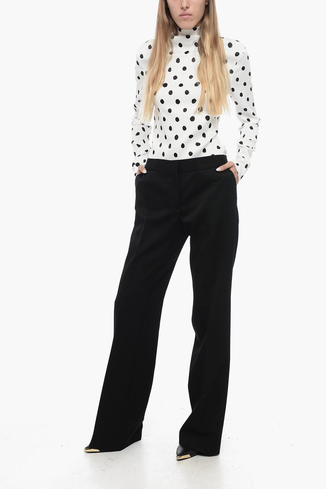 Jil Sander Grain de Poudre Wool Pants with Relaxed Fit women