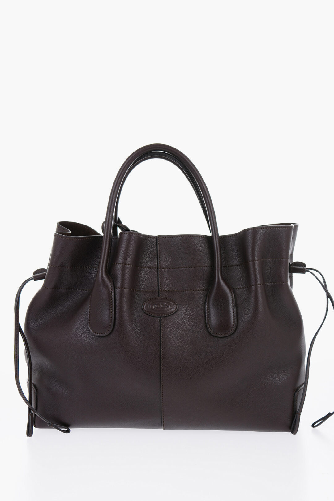 Tod's Grained Leather Bucket Bag with Drawstring women