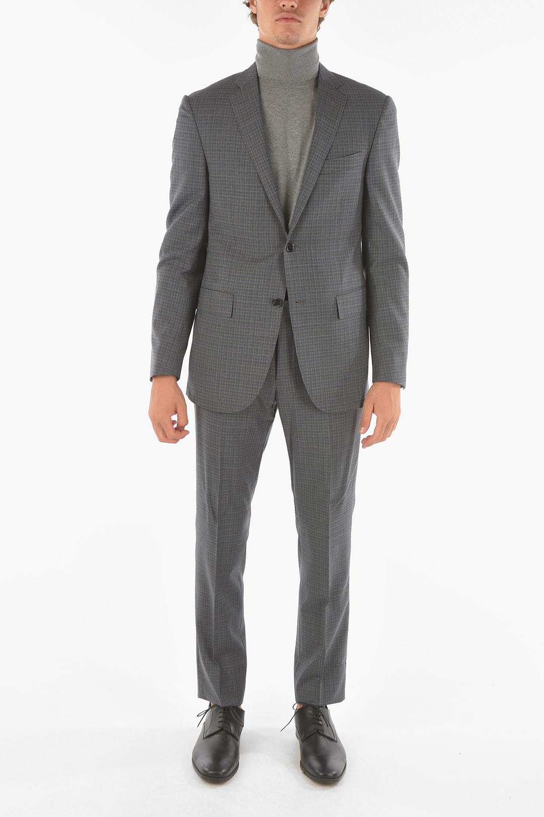 Corneliani Graph Checkered ACADEMY Suit with Notch Lapel men - Glamood ...