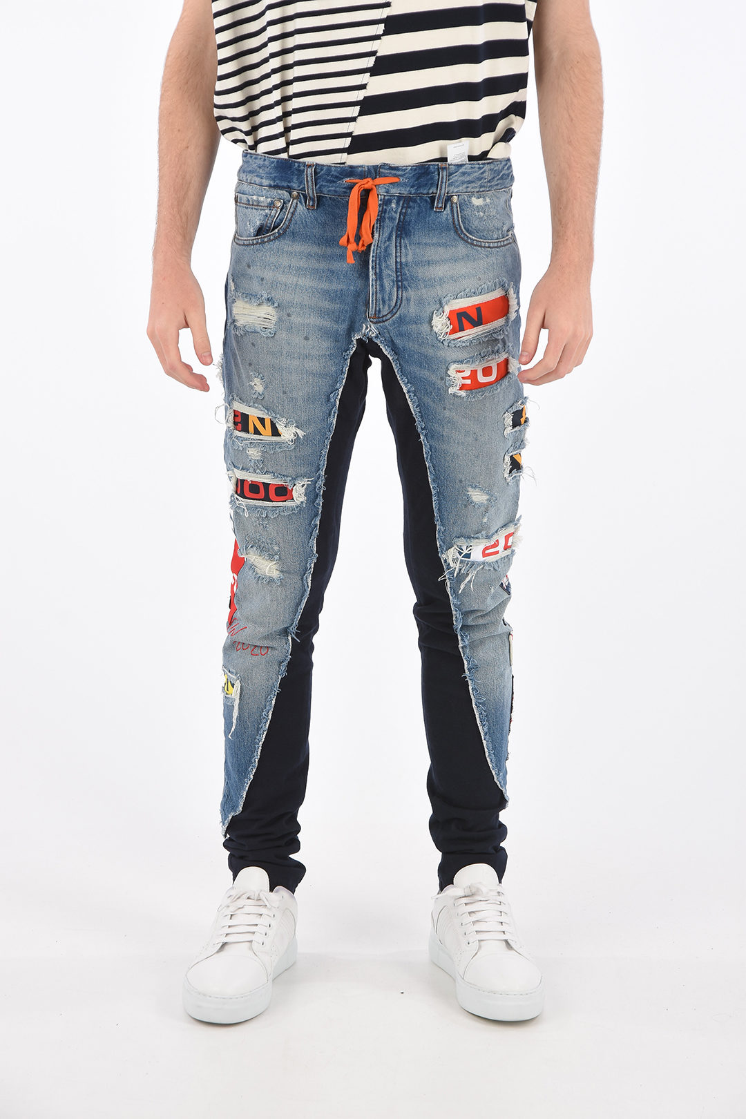 Paul & Shark GREG LAUREN 14cm vintage effect jeans with Paul & Shark GREG LAUREN 14cm vintage effect jeans with