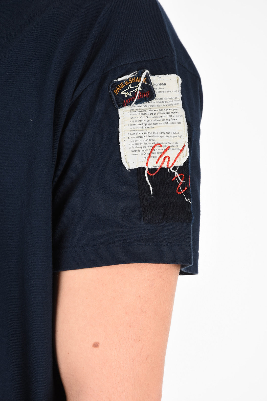 GREG LAUREN Cotton Embroidered Oversized Crew-Neck T-Shirt