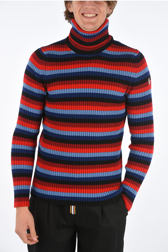 Tシャツ・カットソー MONCLER GRENOBLE Embroidered Wool Blend Tricot Sweater 本日ポイント4倍!!】 モンクレール MONCLER セーター ニット