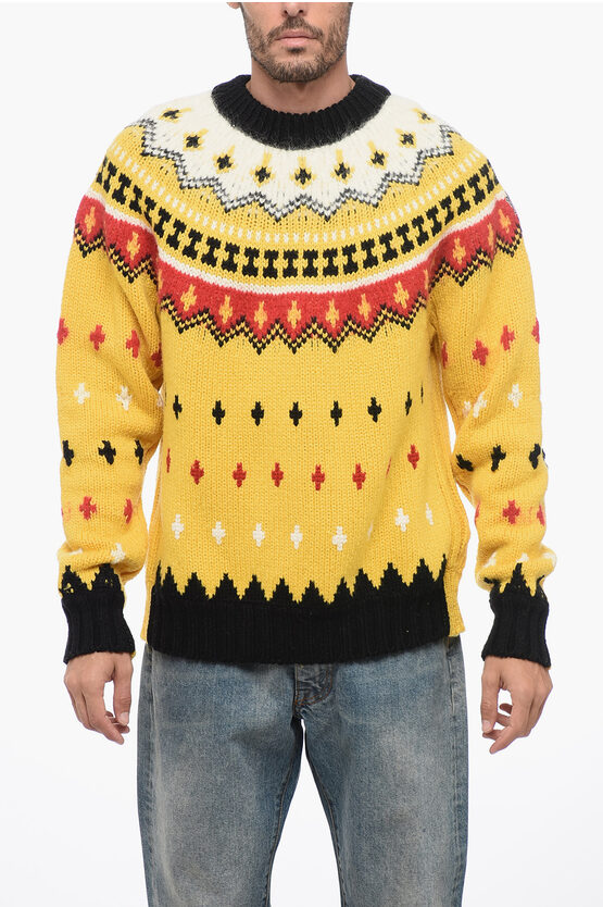 Moncler Fair Isle Sweater In Wool And Alpaca