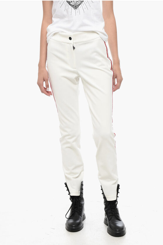 Shop Moncler Grenoble Perfomance & Style Stretchy Pants With Embroidered