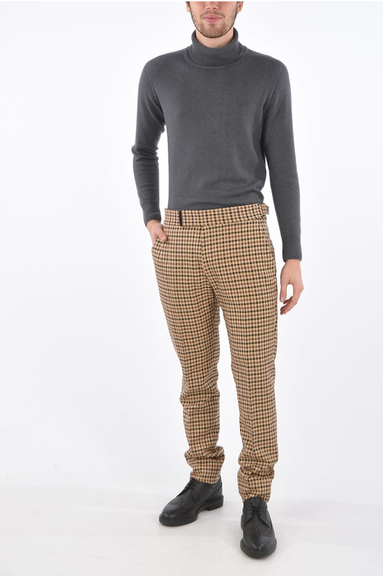 gun club check Mid-rise waist pants