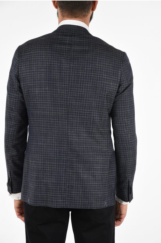 1500~check drop 6R side vent patch pocket 2-button GATE blazer