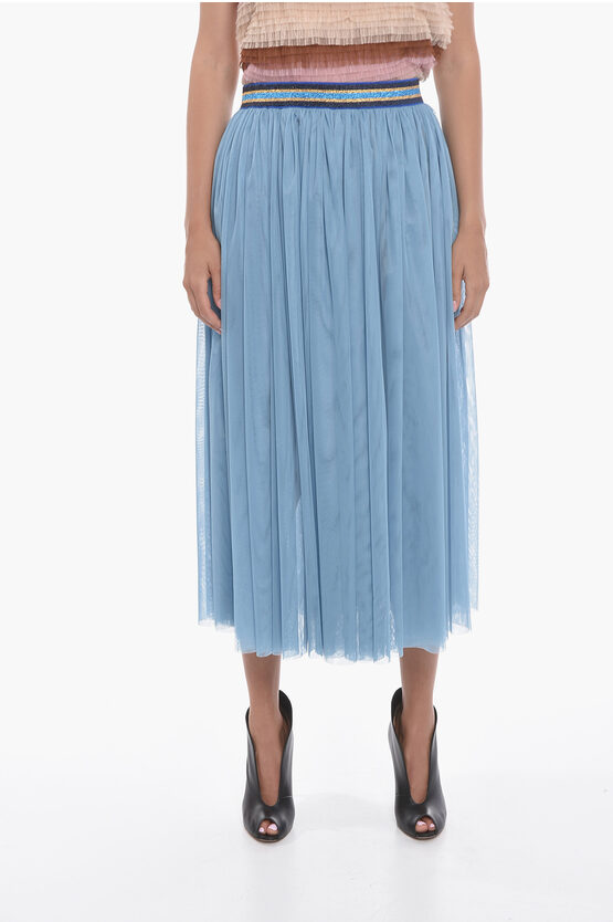 Altea Gwen Tulle Skirt With Glittery Elastic In Blue
