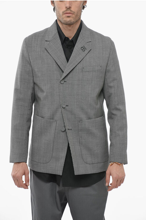 Shop Dior Half-lined Blazer With District Check Pattern