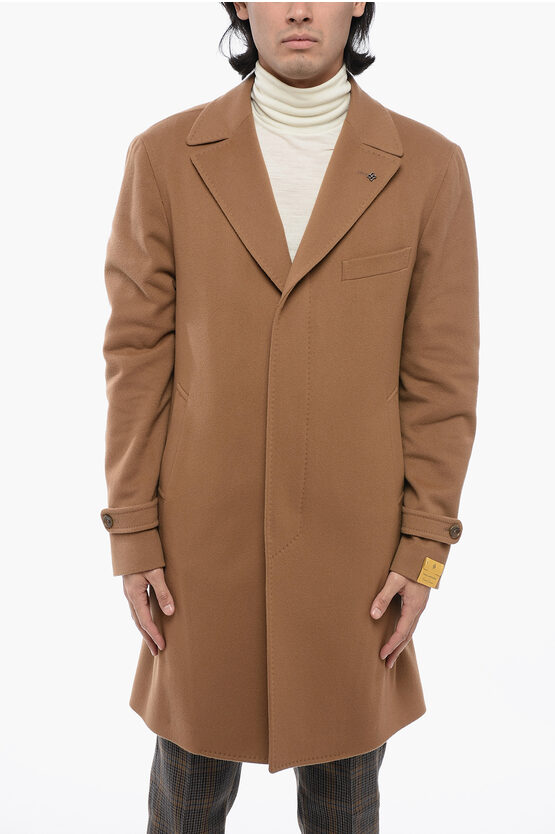 Shop Tagliatore Half-lined Cashmere Blend Coat