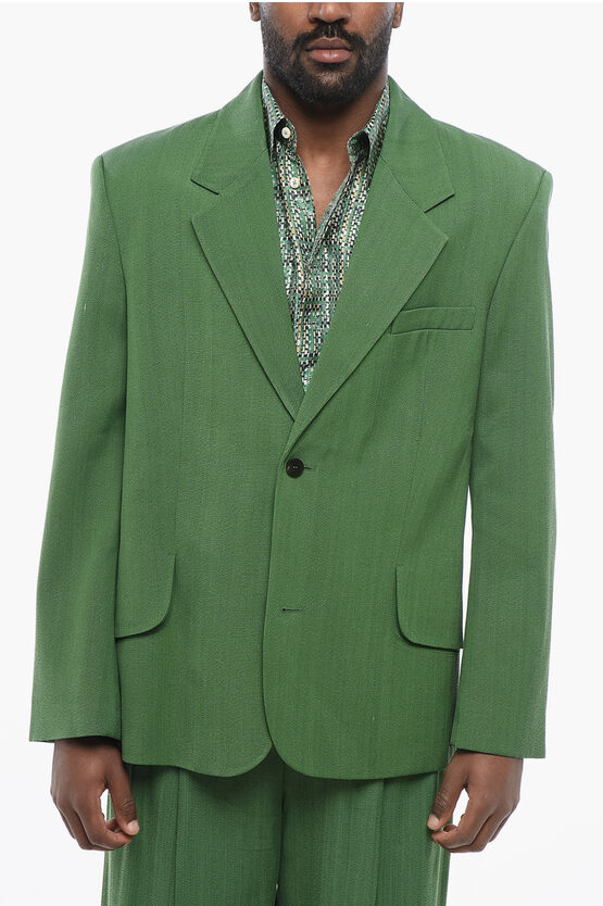 Jacquemus Half-lined Les Sculpture Linen Blend Blazer
