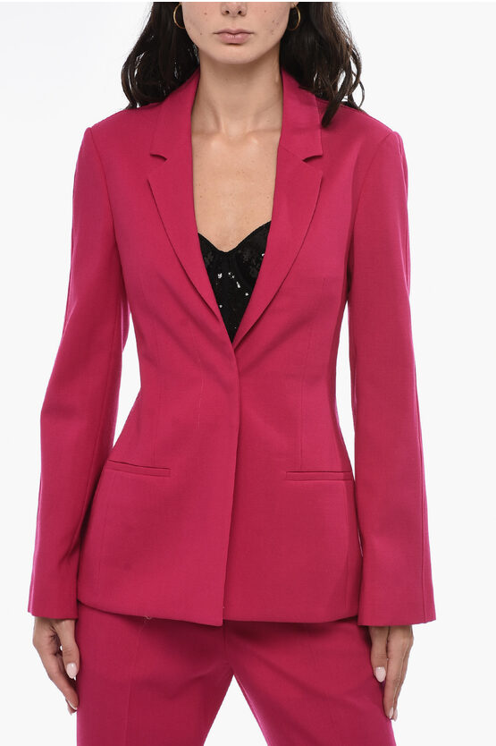 Shop Givenchy Half-lined Single Breasted Wool Blazer