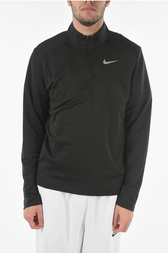 Nike Half Zip Dri-fit Sweatshirt In Metallic