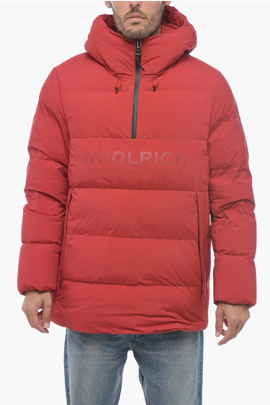 Shop Woolrich Half-zipped Comfort Down Jacket