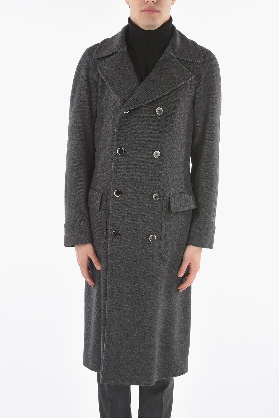 Corneliani Halflined Double Breasted Wool Blend Coat men - Glamood